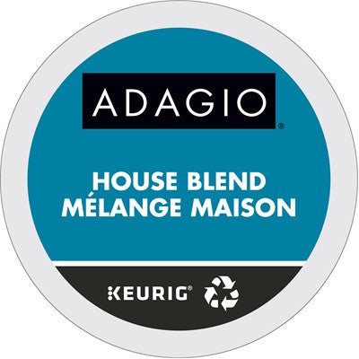 Adagio House Blend Medium Roast Coffee K-CUP® PODs – 24 Pack