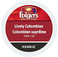 Folgers Lively Colombian Medium Roast Coffee K-CUP® PODs – 24 Pack