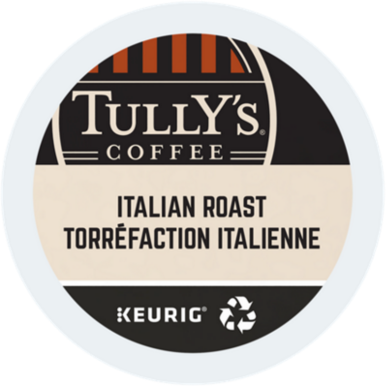 Tullys Italian Dark Roast Extra Bold K-CUP® PODs – 24 Pack